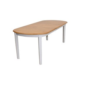 Ramnäs ovalt matbord 160 cm - Vit/ek
