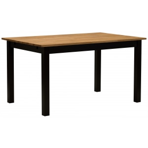 Ekehof matbord - svart / oljad ek - 140 cm
