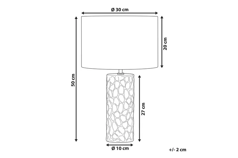 Kamla Bordslampa 50 cm E27 - Grå/Beige - Products - Belysning - Lampor & belysning inomhus - Sovrumslampa - Sänglampa - Sängbordslampa