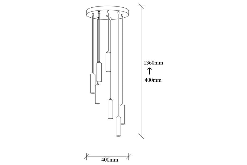 Ljuskrona Tembra Seven Vintage - Guld - Products - Belysning - Lampor & belysning inomhus - Taklampa & takbelysning - Pendellampa & hänglampa