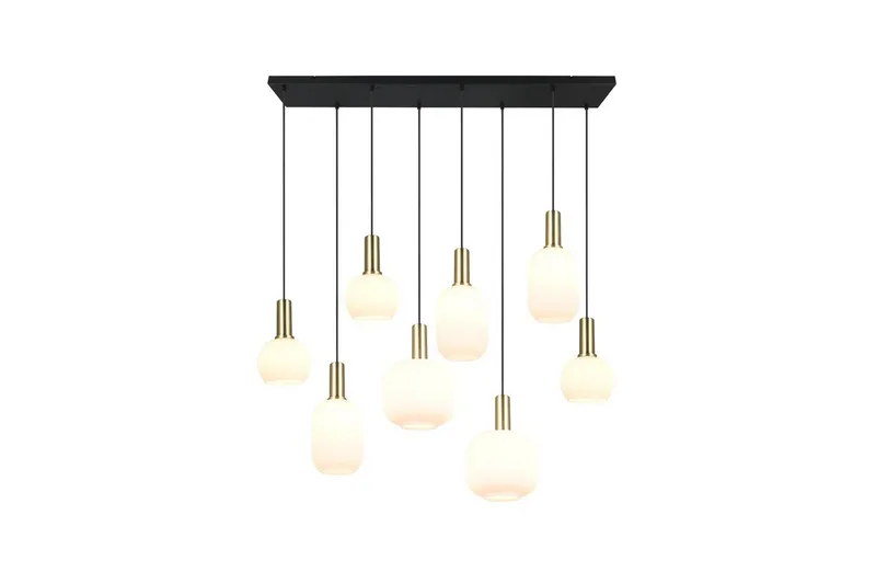 Pendel TRIO Diva 8-del, Mattmässing/vit - 8-del, Mattmässing/vit - Products - Belysning - Lampor & belysning inomhus - Taklampa & takbelysning - Kökslampa & taklampa kök