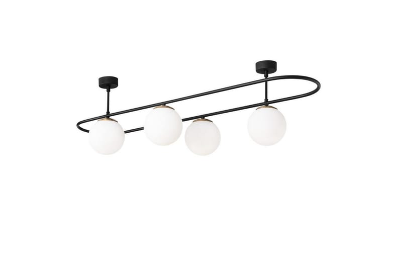 Taklampa Wynel Svart / Vit Fyra uttag, Fyra uttag