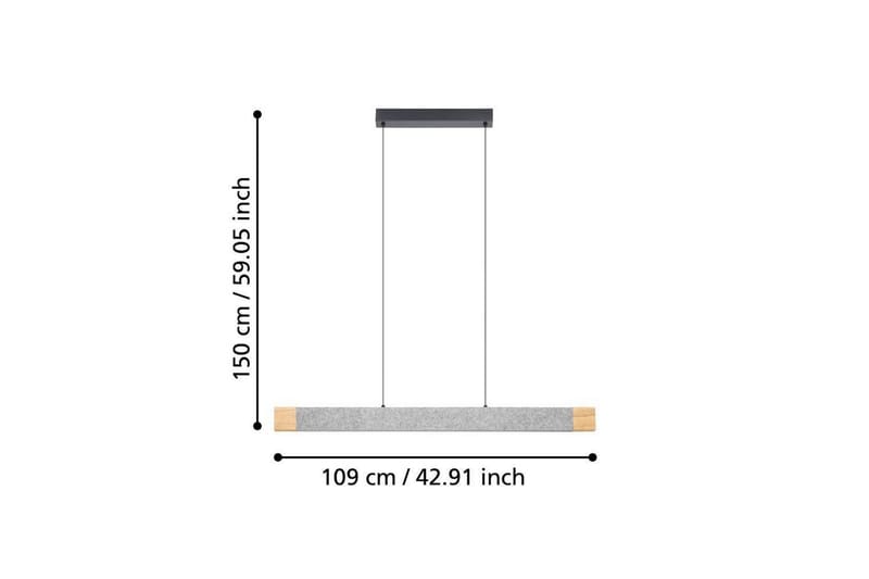 Takpendel Eglo Vallelado Avlång Svart/Grå Trä - Products - Belysning - Lampor & belysning inomhus - Taklampa & takbelysning - Pendellampa & hänglampa
