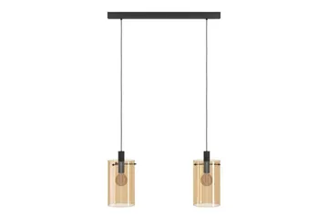 Takpendel Eglo Polverara Svart/Amber 2 Lampor - 2 Lampor - Products - Belysning - Lampor & belysning inomhus - Taklampa & takbelysning - Pendellampa & hänglampa
