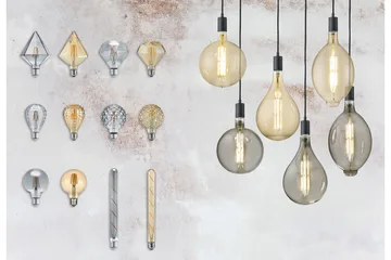 LK LED E27 deco filament 904 4W 320lm 2700K brun - Vit - Products - Belysning - Glödlampor & ljuskällor - LED belysning - LED lampa - Koltrådslampa & glödtrådslampa