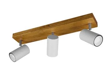 Marley spot 3L GU10 mattvit/ trä - Matt vit/Trä - Products - Belysning - Spotlights & downlights