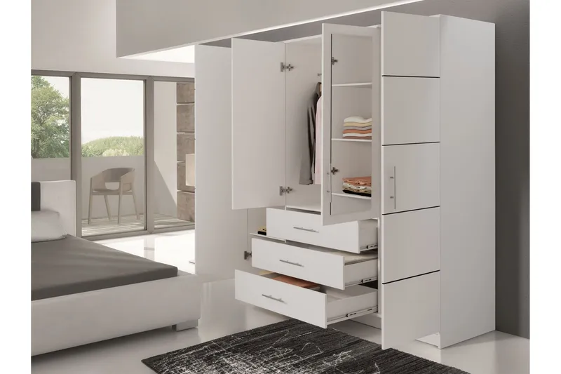 Chavez Garderob 196x200 cm - Beige - Products - Förvaring - Garderober & garderobssystem