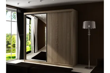 Dunkra Garderob m. Spegel 200x200 cm - Brun/Beige - Products - Förvaring - Garderober & garderobssystem