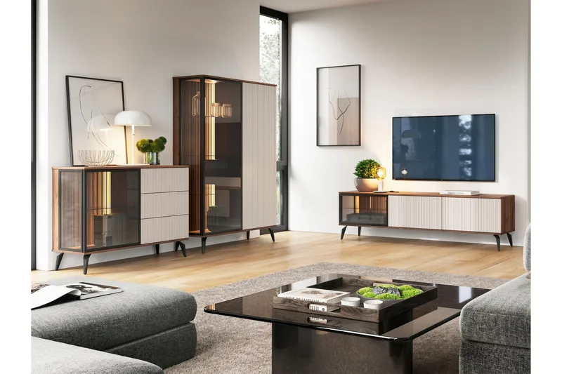 Akinari Möbelset För Vardagsrum - Natur/Beige - Products - Förvaring - Förvaringsmöbler - Möbelset för vardagsrum