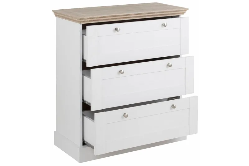 Dareia Byrå 75 cm - Vit/Brun - Products - Förvaring - Förvaringsmöbler - Byrå - Hallbyrå