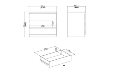 Salomns Byrå 77 cm - Vit - Products - Förvaring - Förvaringsmöbler - Byrå - Hallbyrå