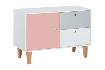 Concept Byrå Vit/Grå/Rosa - VOX - Products - Förvaring - Förvaringsmöbler - Byrå