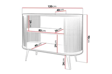 Galia Skänk 120x40 cm - Svart/Brun - Products - Förvaring - Förvaringsmöbler - Sideboard & skänk