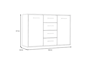 Haba Skänk 34x123 cm - Brun/Vit - Products - Förvaring - Förvaringsmöbler - Sideboard & skänk