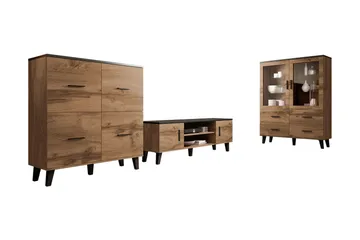 Kardos Vardagsrumsset - Natur/Svart - Products - Förvaring - Förvaringsmöbler - Möbelset för vardagsrum