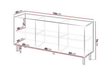 Lionel Byrå 156 cm - Kashmir - Products - Förvaring - Förvaringsmöbler - Byrå