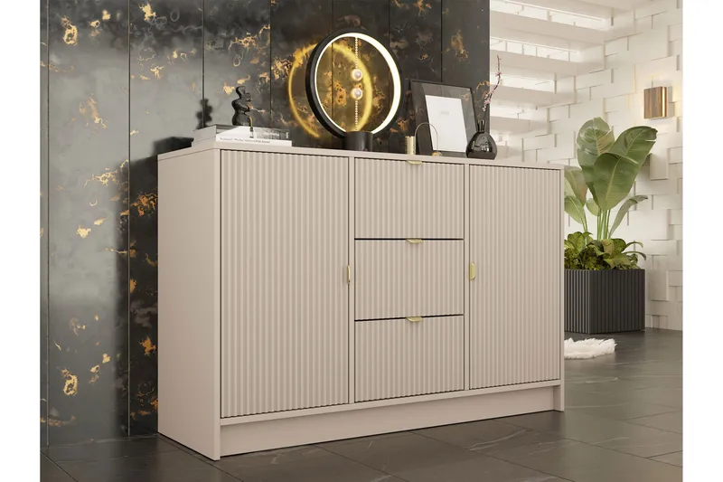 Novaj Highboard - Beige - Products - Förvaring - Förvaringsmöbler - Byrå