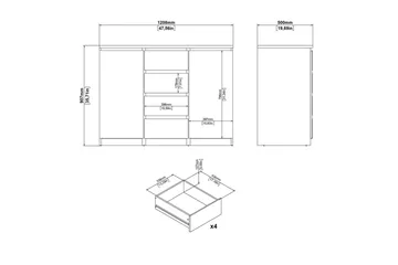 Salomns Skänk 120,8 cm - Svart - Products - Förvaring - Förvaringsmöbler - Sideboard & skänk