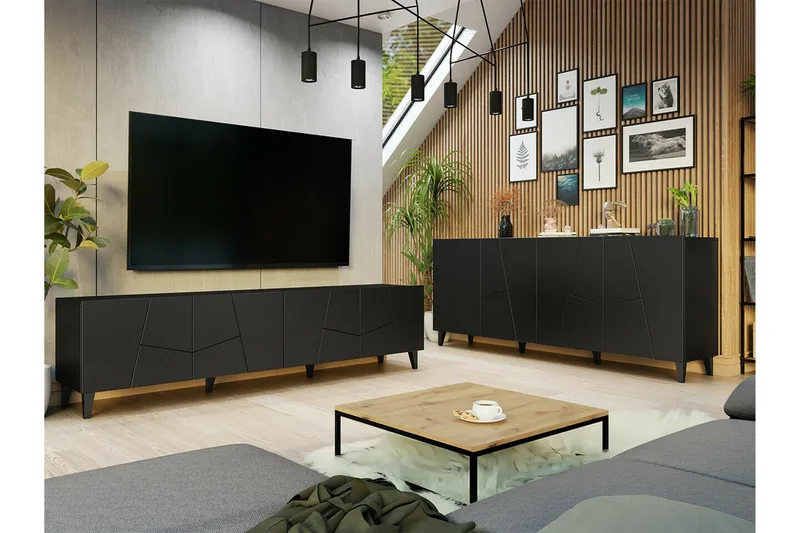 Strontian Möbelset För Vardagsrum Scandinavian Choice Black - Products - Förvaring - Förvaringsmöbler - Möbelset för vardagsrum