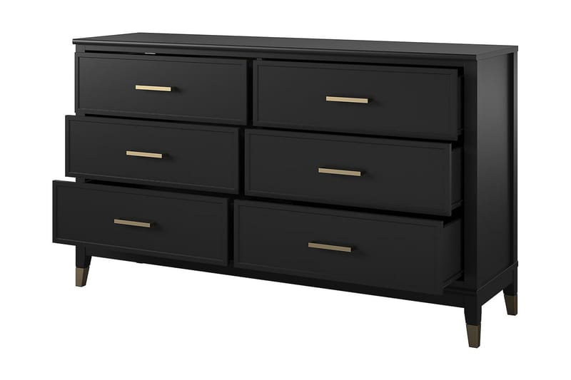 Westerleigh Byrå 144x41 cm Svart/Guld - CosmoLiving - Products - Förvaring - Förvaringsmöbler - Byrå