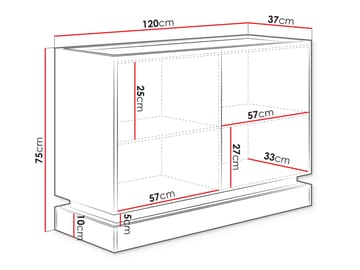 Zelric Skänk 120x37 cm - Beige - Products - Förvaring - Förvaringsmöbler - Sideboard & skänk