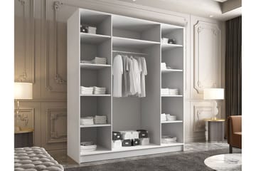 Vadstena Garderob 200 cm - Vit/Guld - Products - Förvaring - Garderober & garderobssystem - Garderobsskåp