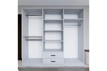 Yaman Garderob 180x190 cm - Mattvit - Products - Förvaring - Garderober & garderobssystem - Garderobsskåp