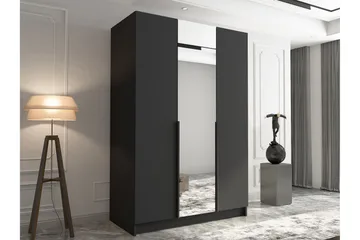 Herrljunga Garderob med Spegel 150 cm - Svart - Products - Förvaring - Garderober & garderobssystem