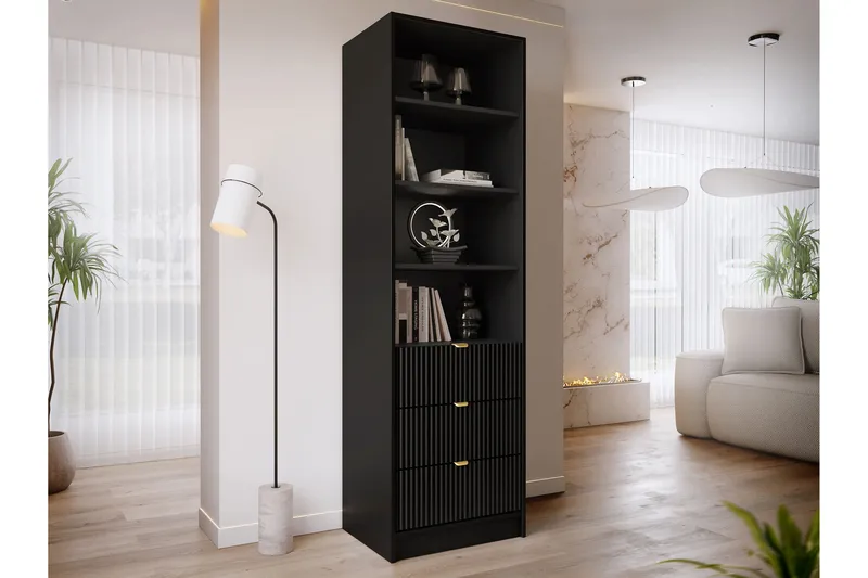 Gudelia Bokhylla 60x40 cm - Svart - Products - Förvaring - Hylla - Bokhylla