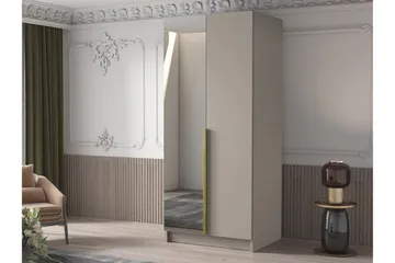 Julissa Garderob med Spegel 100 cm - Kashmir/Guld - Products - Förvaring - Garderober & garderobssystem