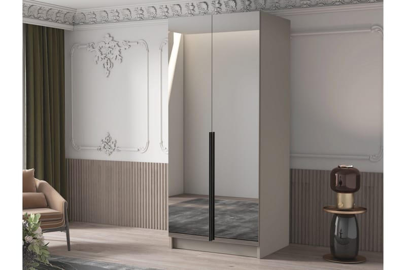 Julissa Garderob med Spegel 100 cm - Kashmir/Svart - Products - Förvaring - Garderober & garderobssystem