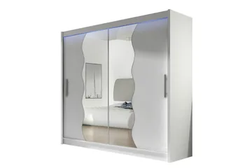 Prag Garderob med Spegel 180x215 cm - Vit - Products - Förvaring - Garderober & garderobssystem