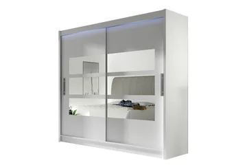 Prag Garderob med Spegel 180x215 cm - Vit - Products - Förvaring - Garderober & garderobssystem