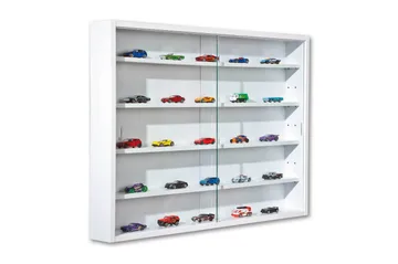 Imogen Vägghängt Displayskåp Vitrinskåp 9,5 cm djupt 80 cm bred 60 cm hög Ljust Trä Glas - Vit/Glas - Products - Förvaring - Skåp - Vitrinskåp