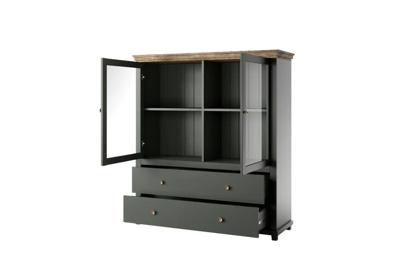 Ivreri Highboard 42x126 cm - Khaki/Natur - Products - Förvaring - Skåp - Förvaringsskåp
