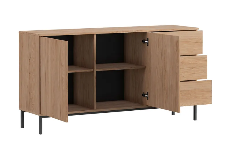 Querty Skåpsbyrå 150x80x41 cm - Natur/Svart - Products - Förvaring - Skåp - Förvaringsskåp