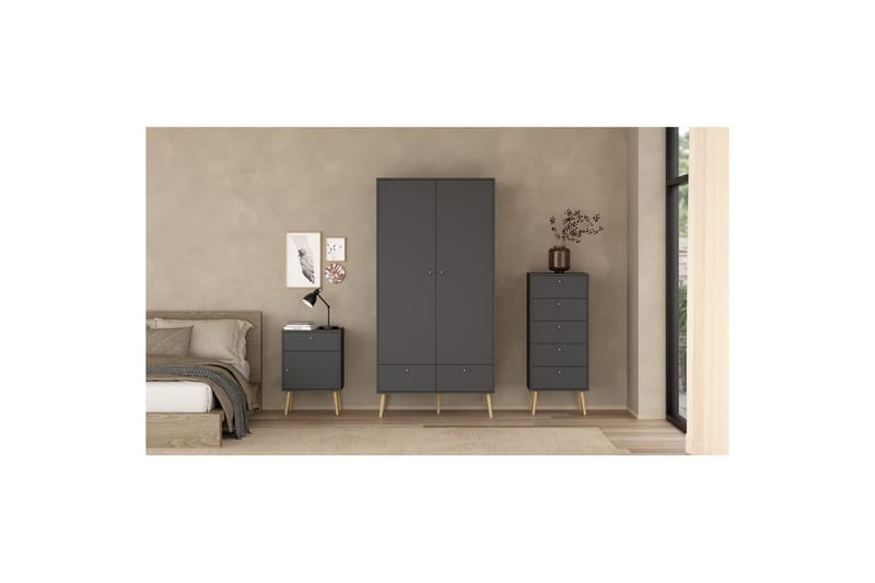 Shinta Garderobdsskåp 99x200 cm - Grå - Products - Förvaring - Skåp - Förvaringsskåp