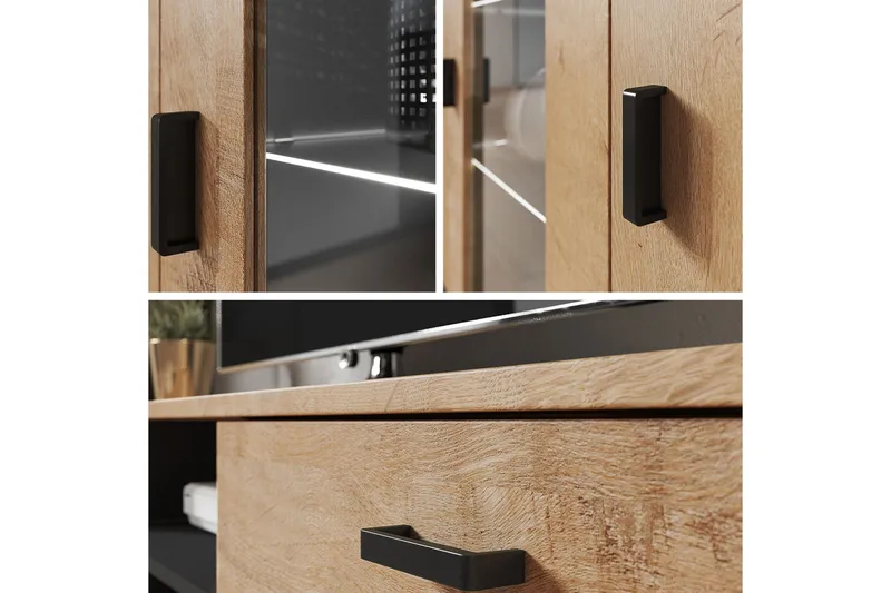 Soho Vitrinskåp 60x29x115,5 cm - Svart - Products - Förvaring - Skåp - Vitrinskåp