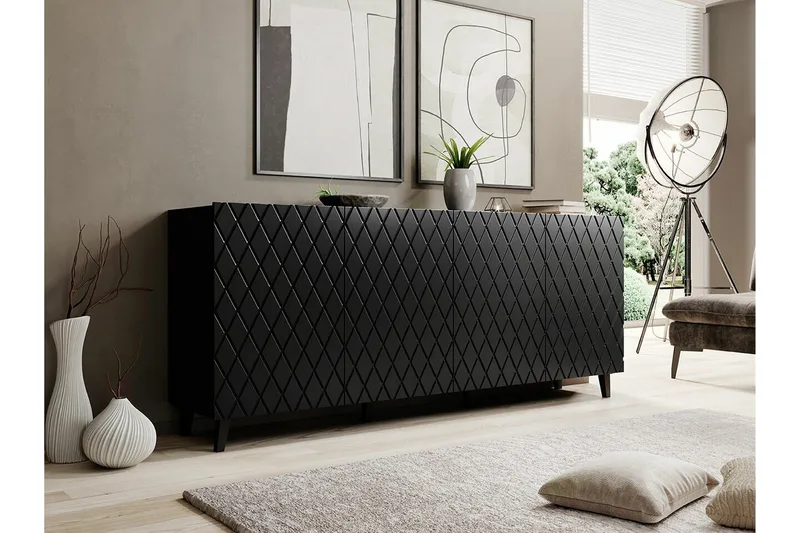 Strontian Highboard Scandinavian Choice Black - Products - Förvaring - Skåp - Förvaringsskåp