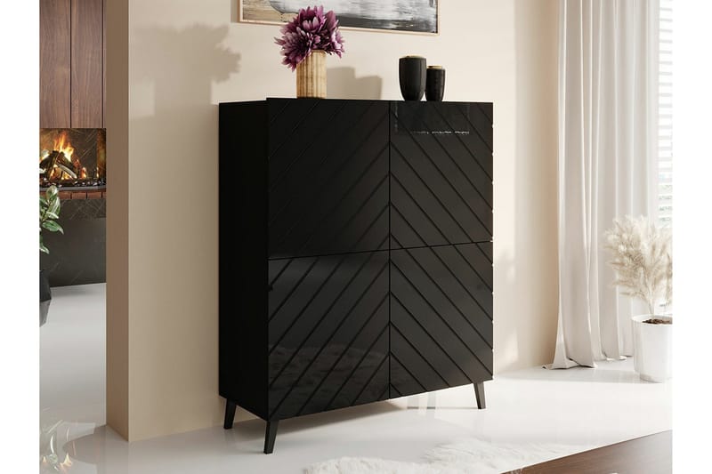 Strontian Highboard Scandinavian Choice Black - Products - Förvaring - Skåp - Förvaringsskåp