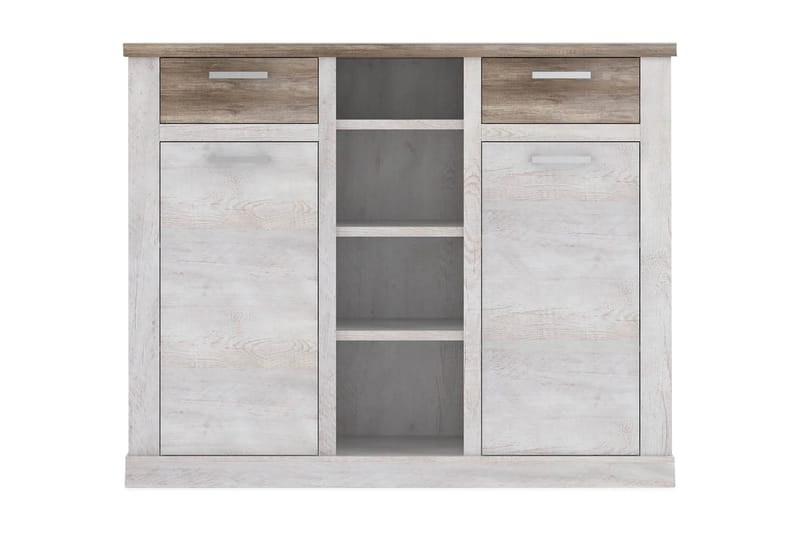 Talebi Skänk 41 cm djup 160 cm bred 128 cm hög Ljust Trä, Brun/Vit