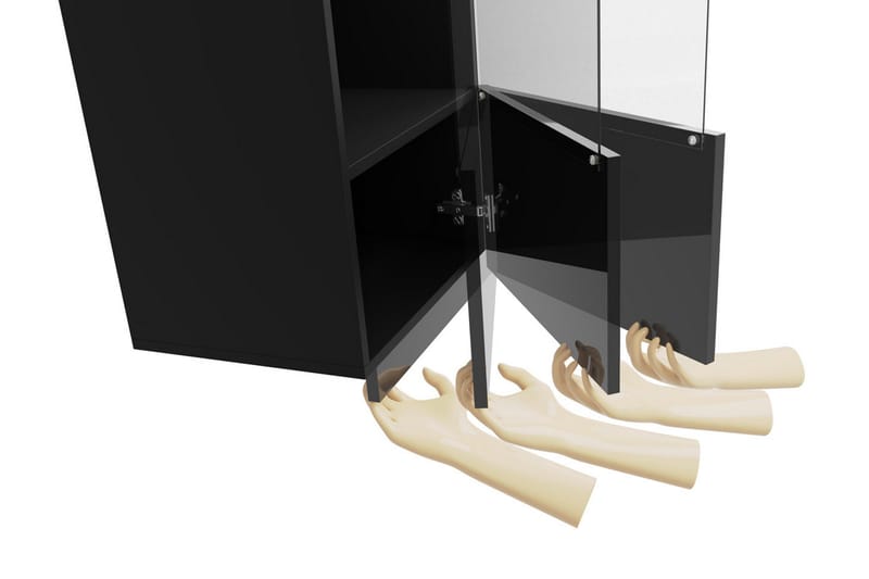 Tessan Väggskåp 45 cm Lodrätt - Svart - Products - Förvaring - Skåp - Förvaringsskåp