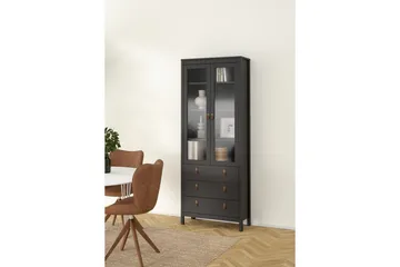 Vallvidera Vitrinskåp 78,05x199 cm - Svart - Products - Förvaring - Skåp - Vitrinskåp