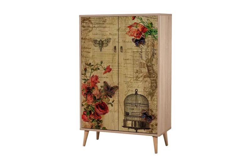 Vellavie Skåp 80 cm Vintage - Brun/Röd - Products - Förvaring - Skåp - Förvaringsskåp