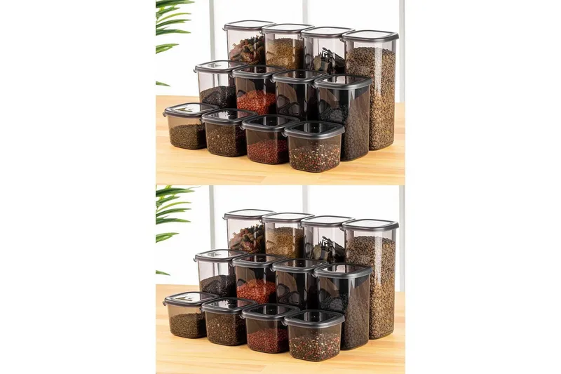 Förvaringslådeset (24 delar) Soyal Antracit, Antracit