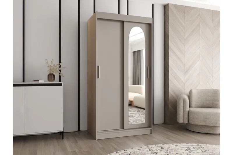 Tallmo Garderob m. Spegel 100x200 cm - Products - Förvaring - Garderober & garderobssystem