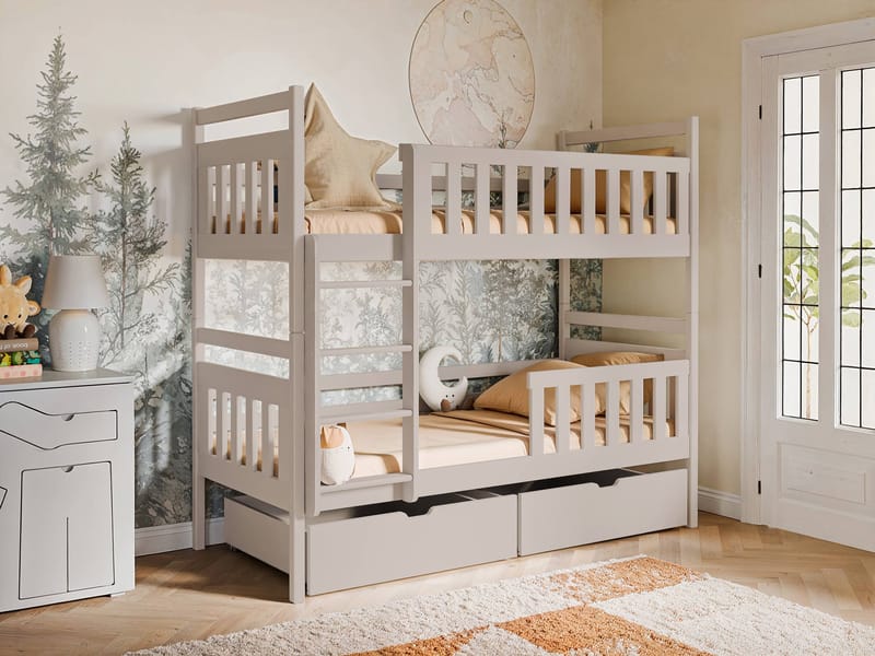 Bridgeorth Våningssäng Två Liggplatser 90x190 cm - Beige - Products - Möbler - Barnmöbler - Barnsäng & juniorsäng - Loftsäng barn