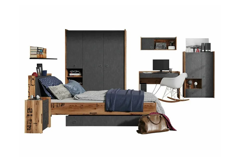 Rathmore Möbelset För Barnrum, Grå