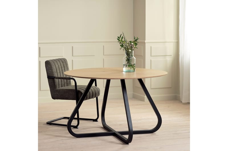 Ankit Matbord 120 cm Rund - Svart/Beige - Products - Möbler - Bord & matgrupp - Matbord & köksbord