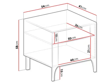 Aggarwal Sängbord 54 cm - Products - Möbler - Bord & matgrupp - Avlastningsbord & sidobord - Sängbord & nattduksbord